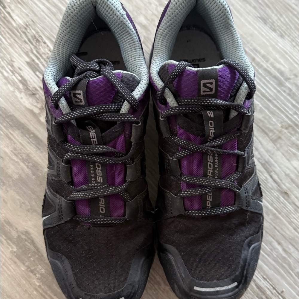 Salomon Women's Black and Purple Speedcross Shoes